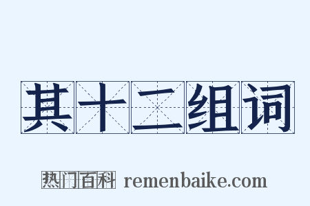 其十二组词是什么意思的图片